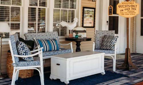 Front porch at Glen Arbor b&b