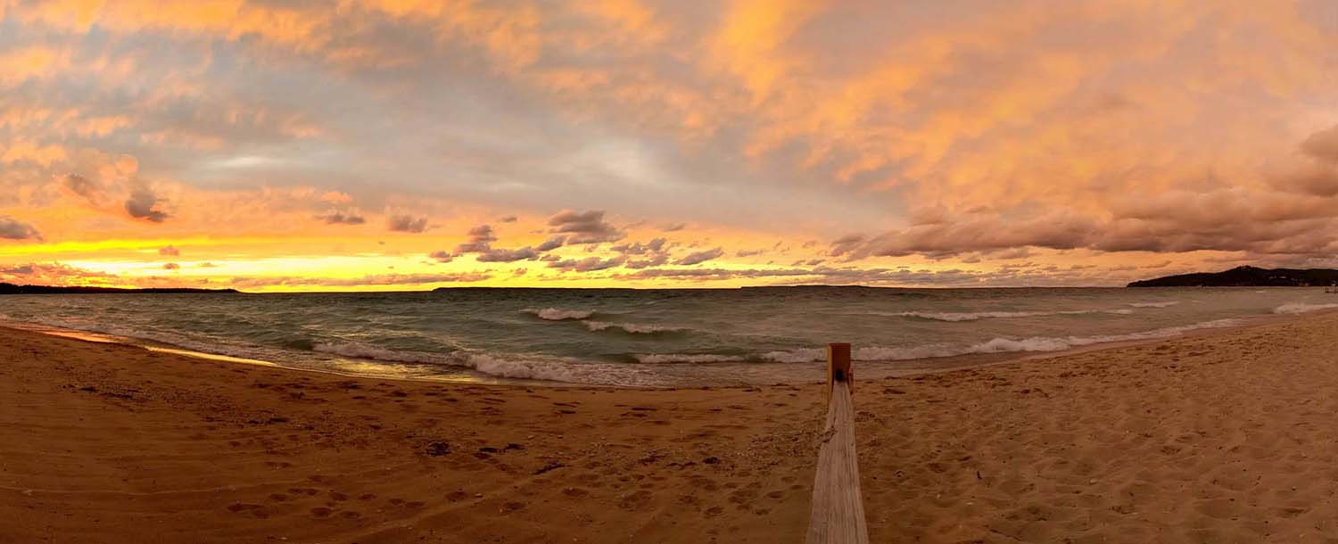 Sleeping Bear Dunes Lakeshore, Glen Arbor Michigan, Sunset view