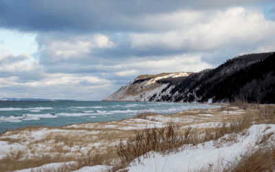 Sleeping Bear Dunes National Lakeshore Michigan winter activities.